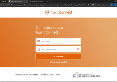 Nouvelle page de connexion